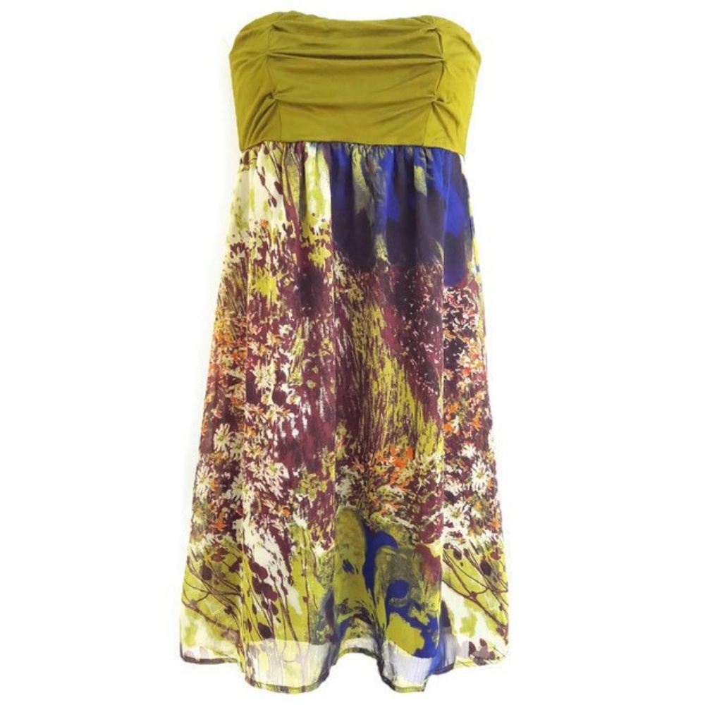 Lush Dress Strapless Full Skirt Lined S